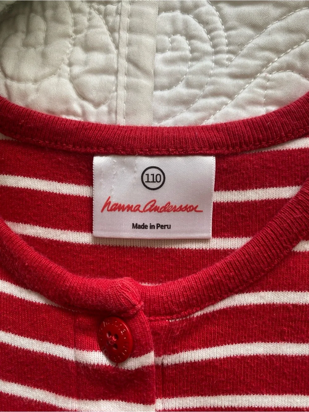 Hanna Andersson Girls Dresses (2) strawberry print and a red stripe long sleeve